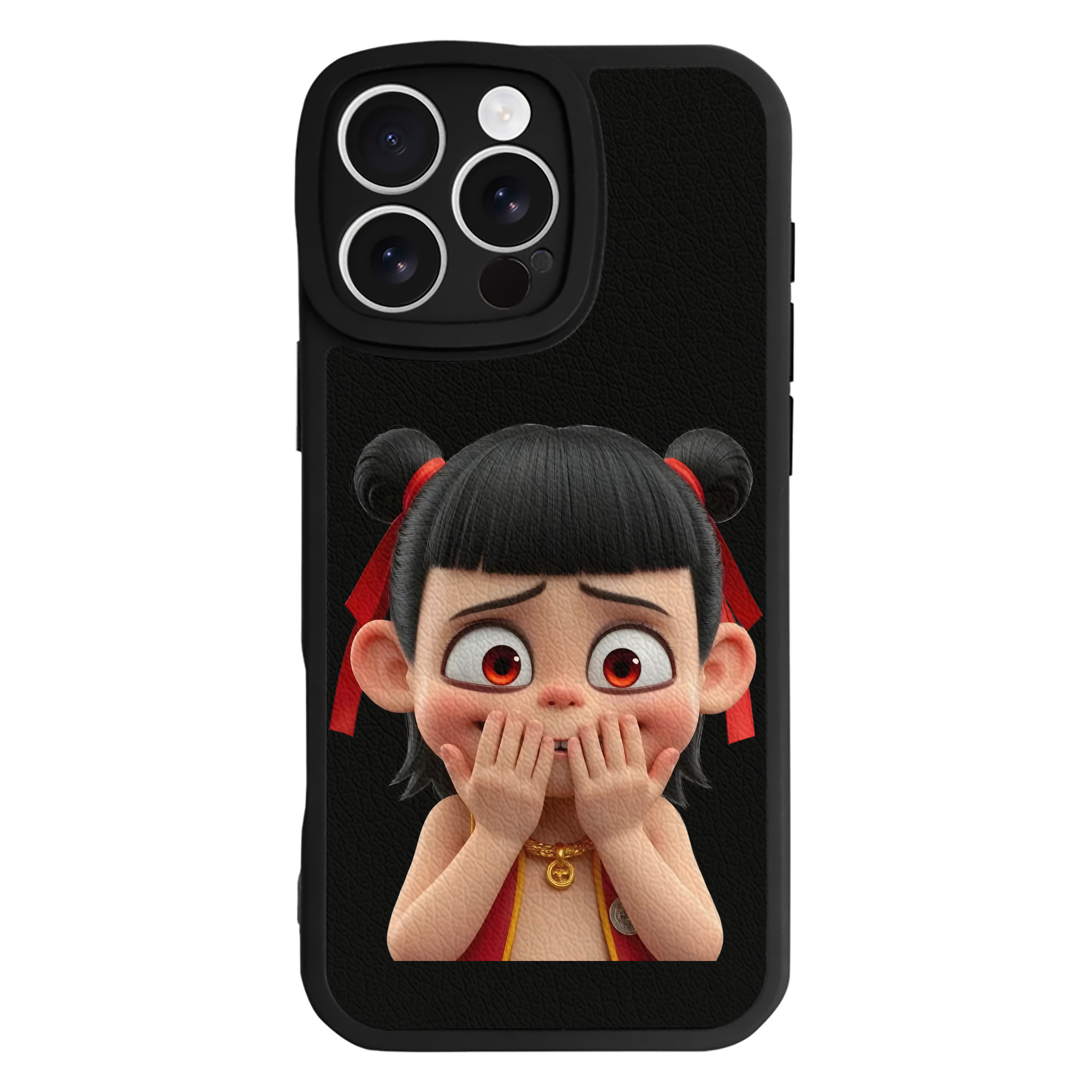 （画像用） Ne Zha 2 ナタ 魔童の大暴れ 【iPhone 16シリーズ対応】シリコンスマホケース（レザー調） 材質：シリコン